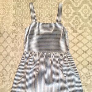 Loft XS Blue & White Stripe Dress Like New